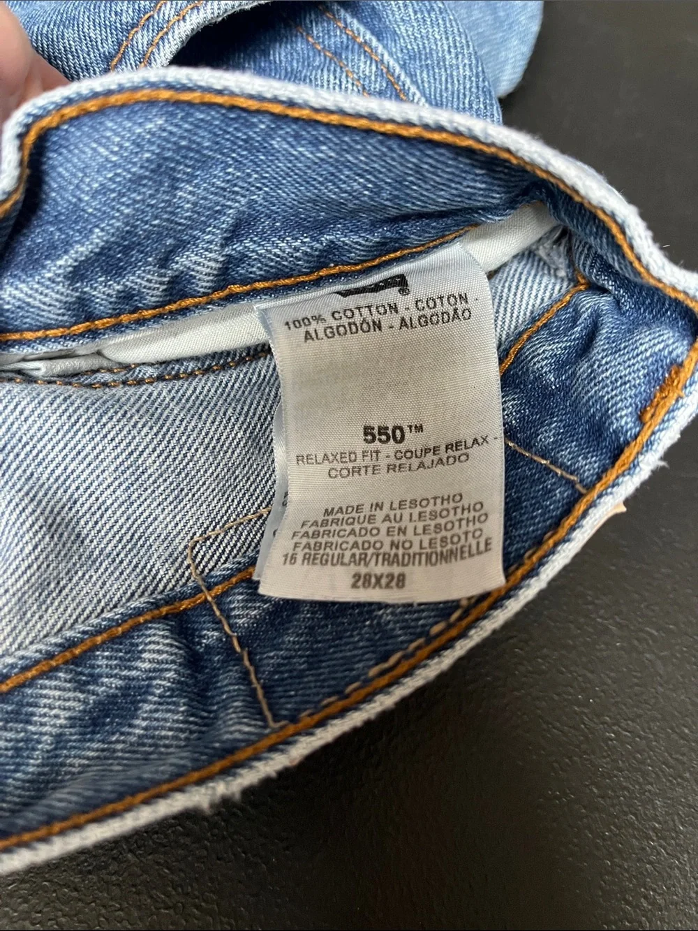 Levi's 550 Blue Regular Fit Men’s Jeans 28 x 28